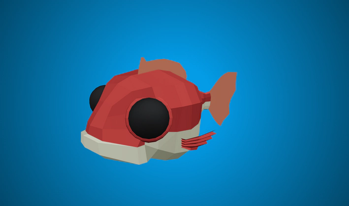 Red Snapper low-poly 3D model