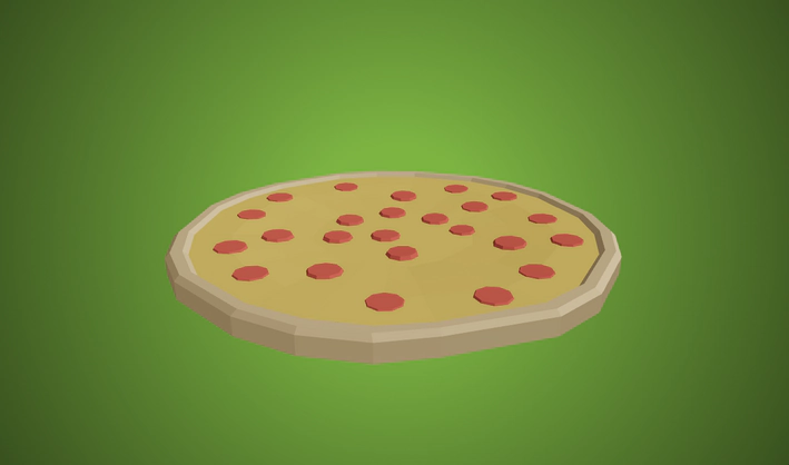 Pizza low-poly 3D model