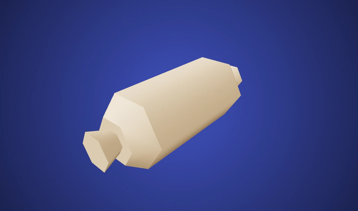 Sausage low-poly 3D model