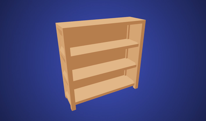 Bookcase Closed Wide
