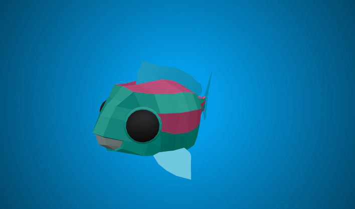 Parrot Fish low-poly 3D model