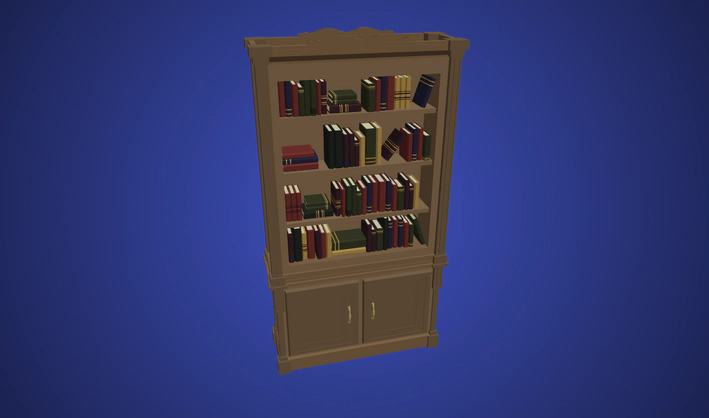 Bookcase with Books