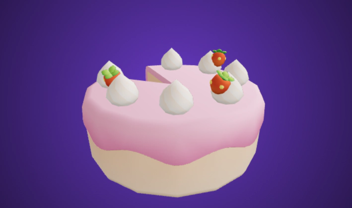 Cake Strawberry Cut